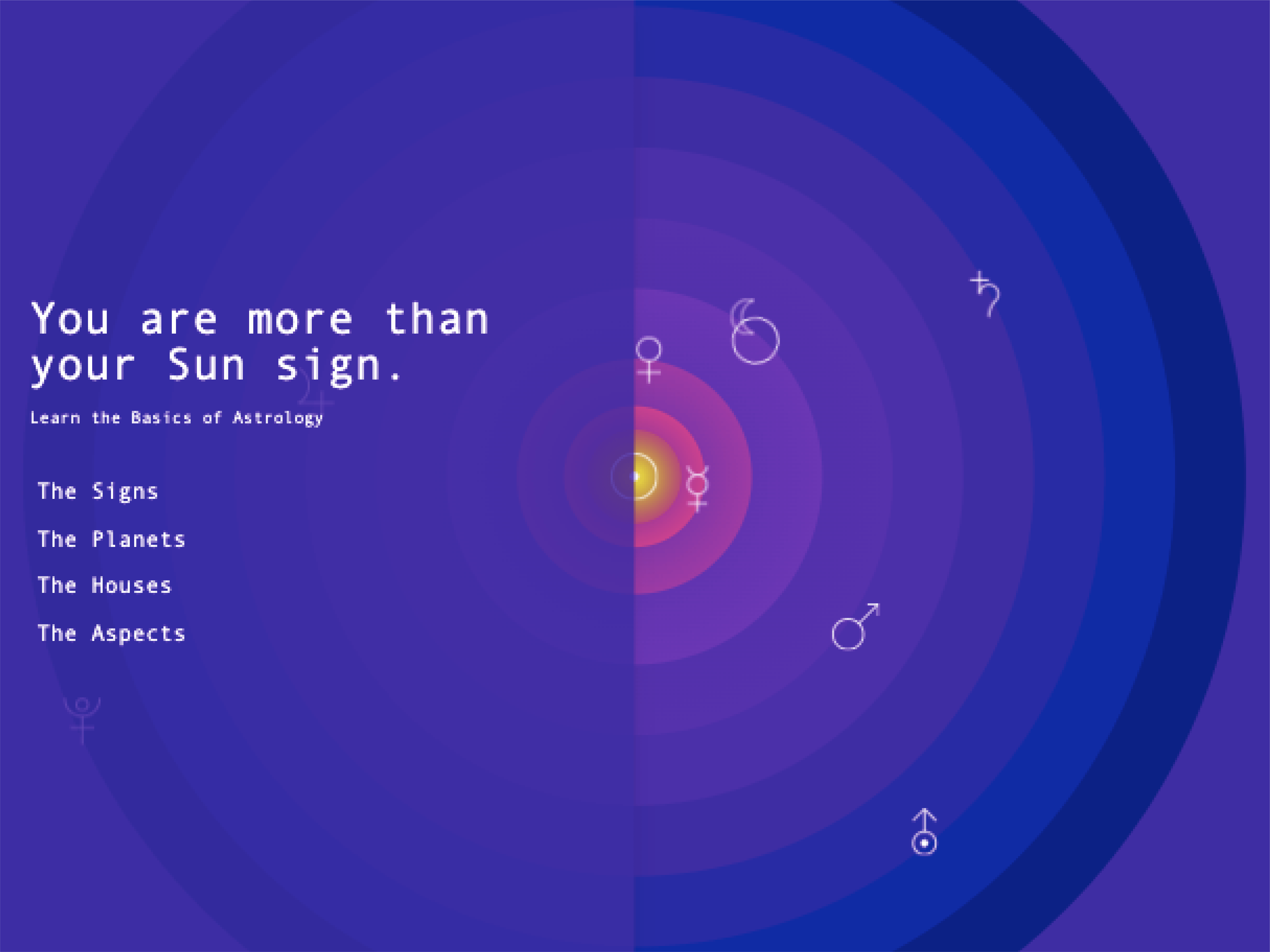 Mobile Astrology Basics Screen